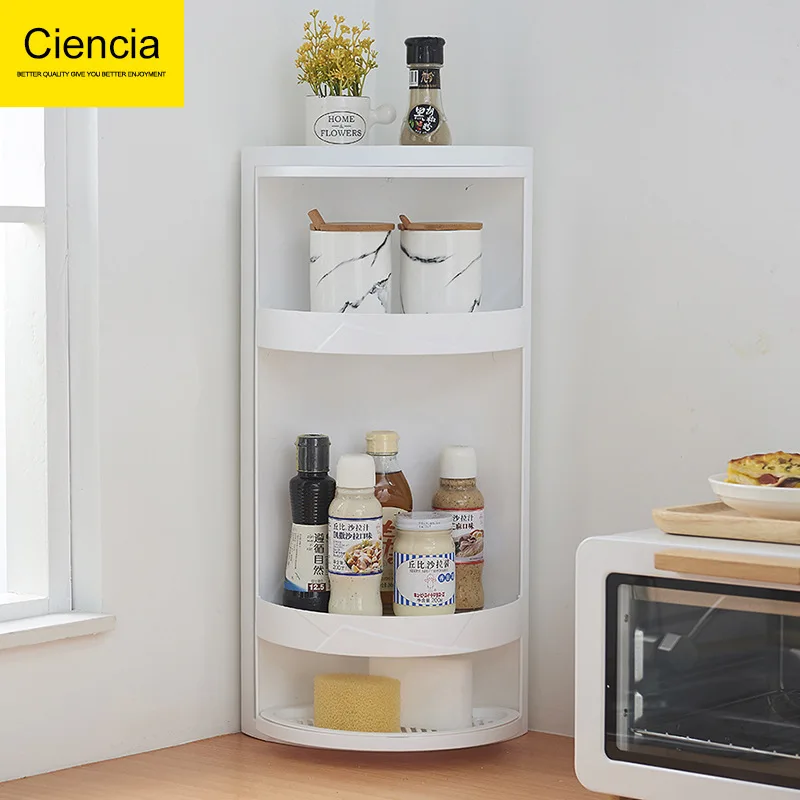 

Nailless Rotating Multifunctional Shelf Recessed Storage Angle Frame Toilet Multilayer Storage Rack Kitchen Tripod