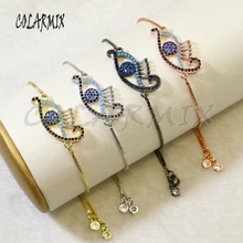 10 шт. браслеты для глаз радужные браслеты для глаз с кристаллами Женские аксессуары для глаз микро разъемы с покрытием браслеты для женщин 56014