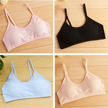 

3Pc/lot Teen Girls Underwear Soft Padded Cotton Bra Young Girls for Teenage Bra 8-18Y