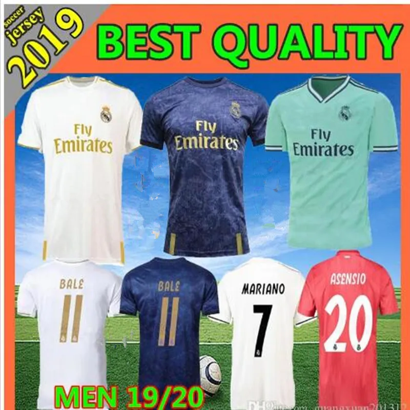 

2019 NEW arrive Real Madrid Soccer Jersey 19 20 Luka Jovic MODRIC Hazard 2020 3rd ISCO ASENSIO Adult Football Jerseys Shirts