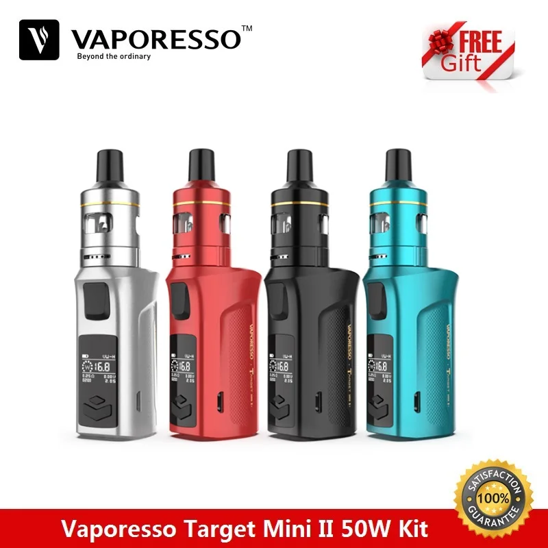 В наличии Vaporesso Target Mini II комплект 50 Вт TC коробка мод с 2 мл VM Vape Танк EUC CCELL катушка