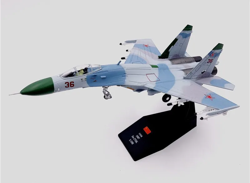 

Wltk USSR Russian Air Force Su-27K Fighter 1/100 Diecast Model