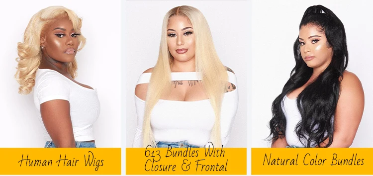 Pacotes de Cabelo Trama de Cabelo Brasileiras para Mulher Suttie Humano Virgem Roxa Rosa Azul Laranja Amarelo Colorido Tecelagem Extensões Cor 1 High Quality Apliques e perucas