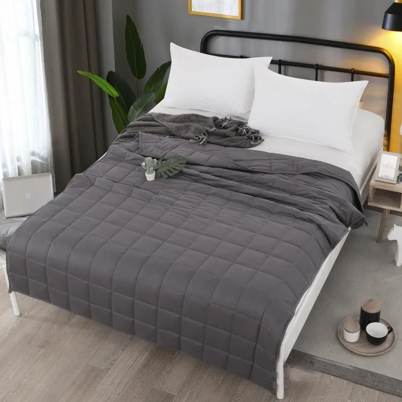 

1-Piece Weighted Blanket for Adult Gravity Blankets Decompression Sleep Aid Pressure Weighted Quilt