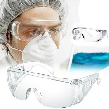 

Clear Anti-dust Eye Protective Safety Goggles Glasses Anti-impact Lightweight Spectacles for Factory Lab Work Outdoor
