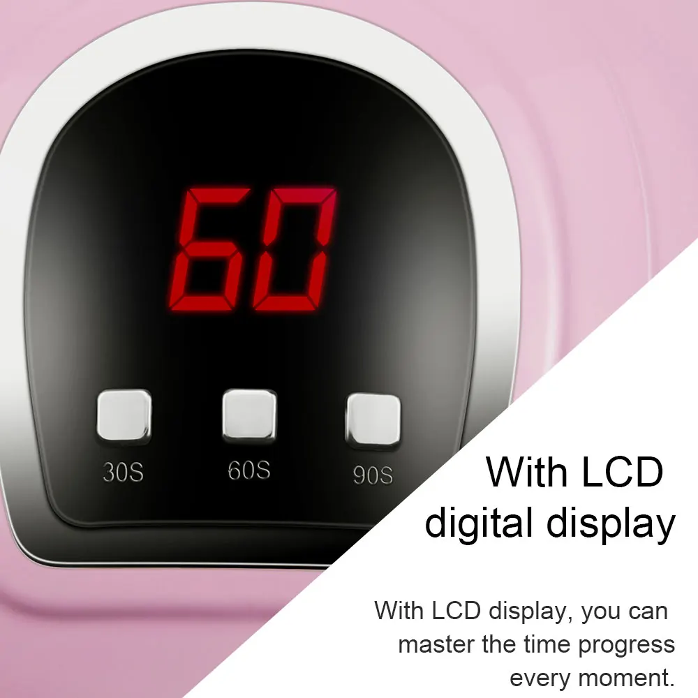 120W 45 pcs LED  Beads UV LED Nail Lamp With Sensor 90s/60s/30s/10s timer LED display screen For All Gels Efficient Nail Dryer