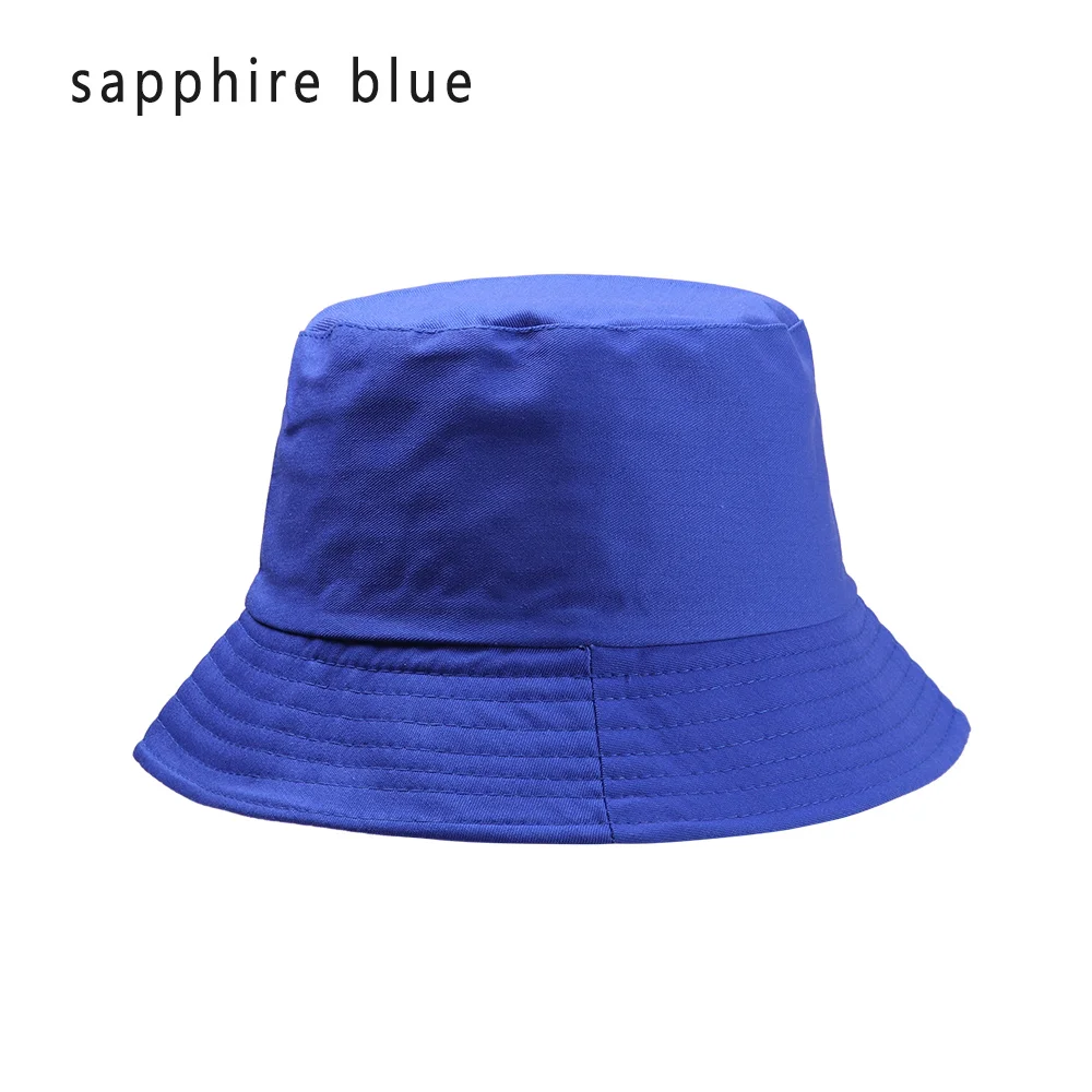 sapphire blue 1 шт., рыбацкая Кепка, яркие цвета, Практичная кепка от солнца, унисекс, повседневная хлопковая кепка, кепка для улицы, солнцезащитная, для женщин, мужчин, модные аксессуары - Цвет: sapphire blue