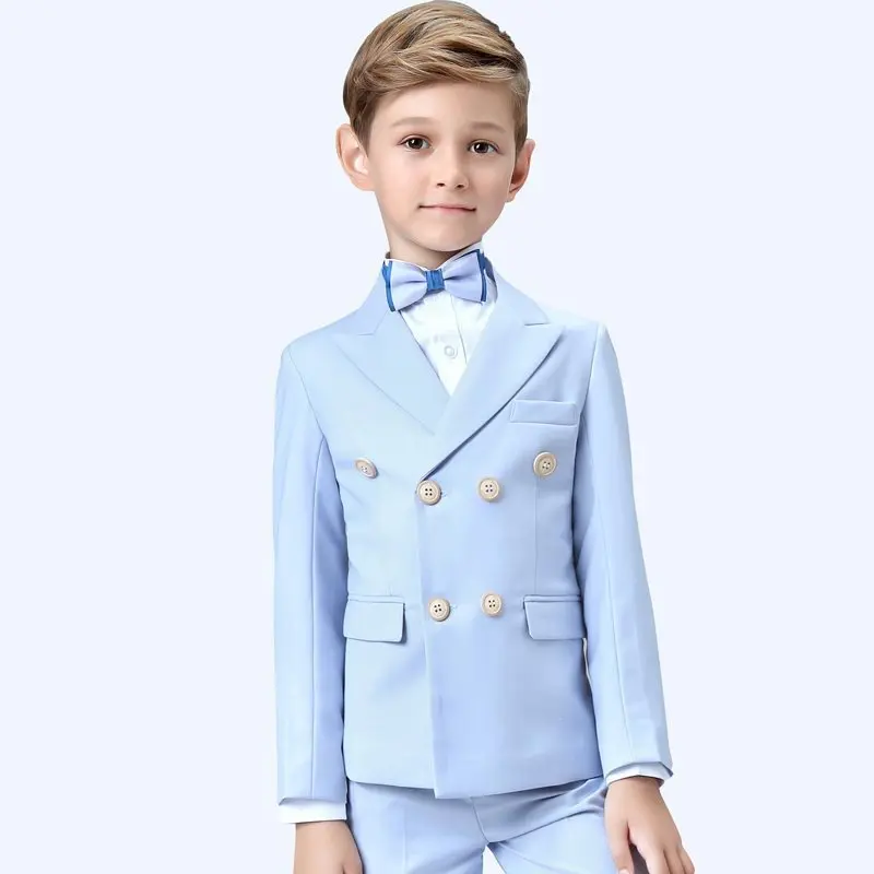 

Children's Formal Dress Suit Set Flower Boys Wedding Party Piano Performance Costume Kids Tuxedo Blazer Pants Outfit