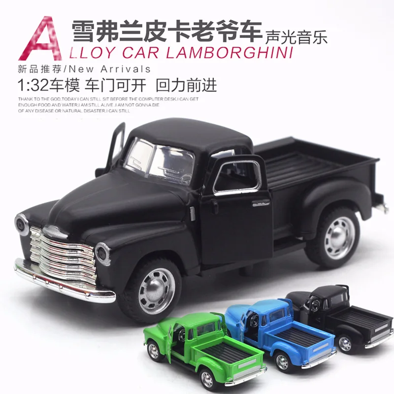 

1: 32 Alloy Ford Pickup Chevrolet Classic Car Model Door Opening Sound And Light Thermal
