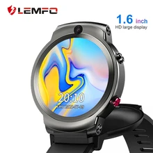 LEMFO LEM13 Smart Uhr 4G Slip Dual Kamera 1,6 zoll Runde Bildschirm OS Android 7,1 3G RAM 32G ROM LTE 4G Sim GPS WIFI Männer Frauen