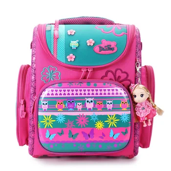 

New Orthopedic Children School Bag Girls Lovely Cat Pattern Cartoon Mochila Infantil Large Capacity Backpack