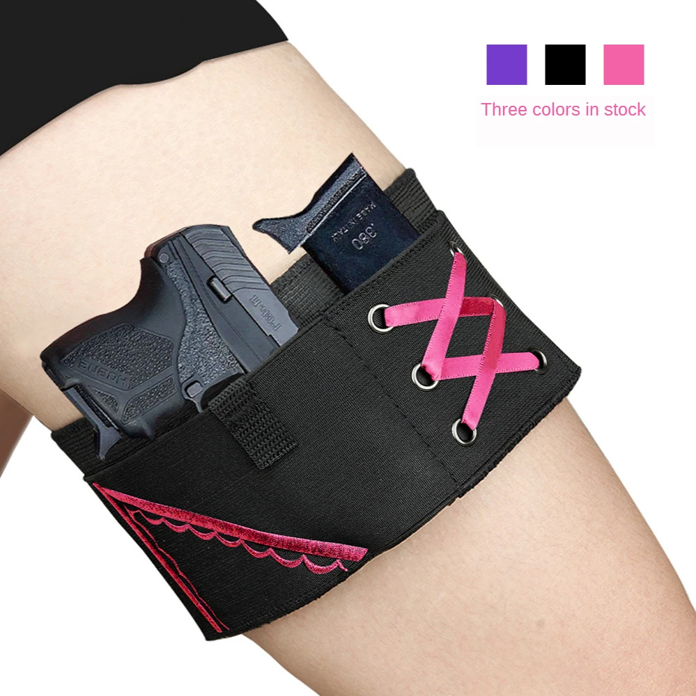 

TOtrait Hot Ms. Tactics Leg Holster Leg Embroidery Small Holster Hidden Non-Slip Leg Holster
