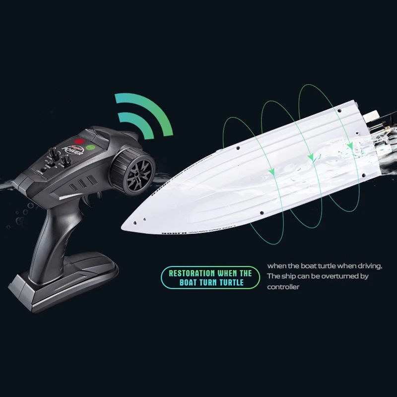 HONGXUNJIE HJ806 высокая скорость 35 км/ч 200 м Контроль расстояния Быстрая RC лодка черный