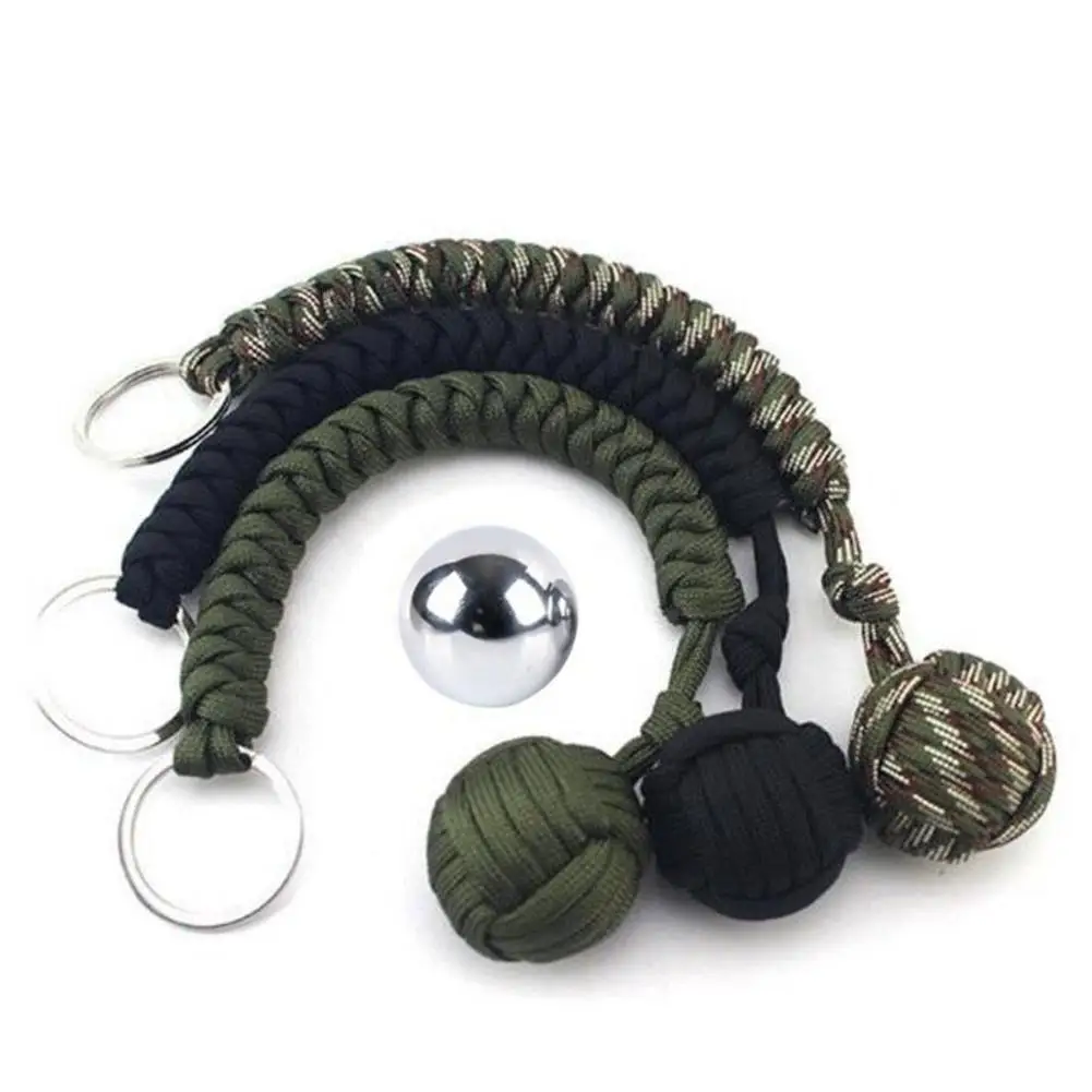 Keychain Accessories Circular Umbrella Rope Key Sports Equipment Monkey Fist Pendant Self-defense Ball Key Accessories Crafts KeyChain Outdoor