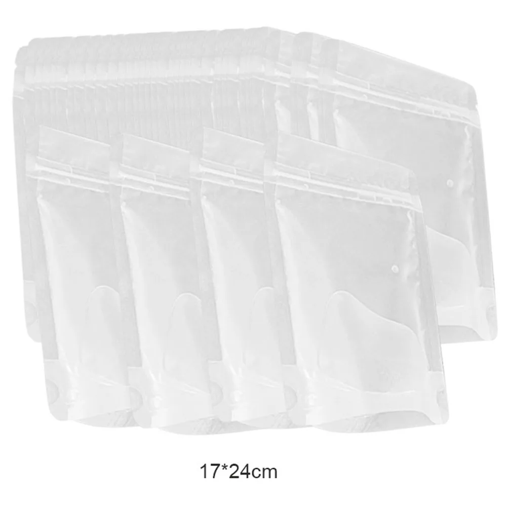 17cmx24cm 100 шт матовые молнии Resealable стоячие пакеты закуски еды чая упаковочные пакеты дропшиппинг FAS - Цвет: 17cmx24cm