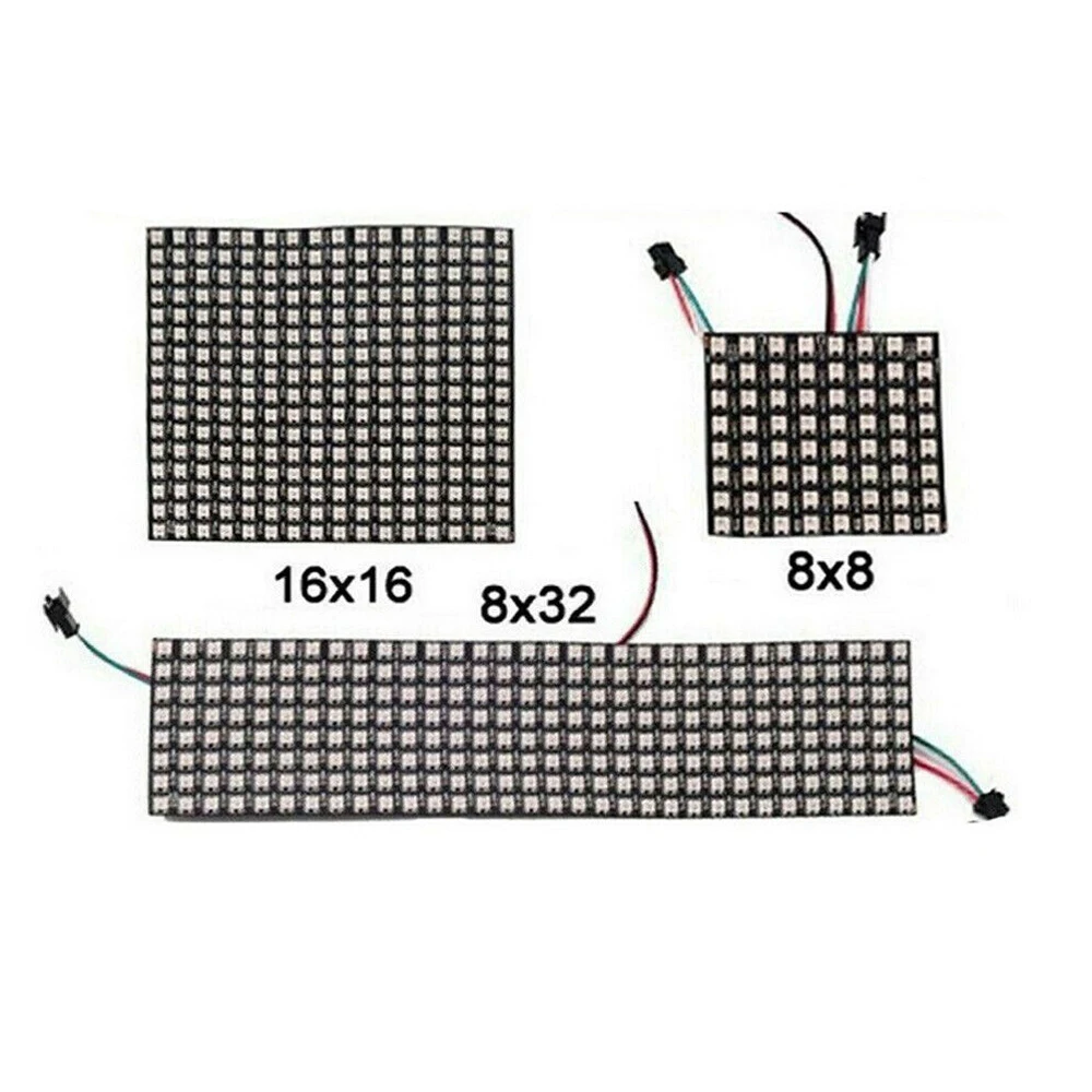 

Matrix led Pixel strip light 8*8 16*16 8*32 Pixels WS2812BDigital Flexible led Panel Screen Individually Addressable 5050 RGB 5V