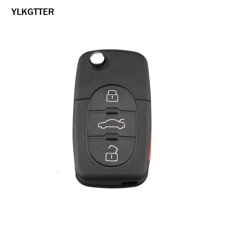 YLKGTTER 315 МГц 3+ 1 кнопки флип складной смарт-ключ костюм для Audi A4 A6 A8 S4 S6 S8 Allroad Quattro RS6 TT Cabriolet с ID48