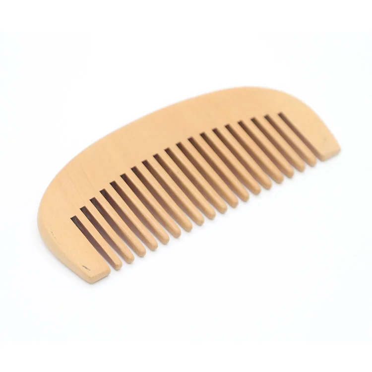 1pc Small Pocket  Wood Comb Natural Peach  Wood Comb for  Women Men Kids Travelling  Wood Healthy Massage Hair Care Tool 4