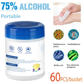 

Bag Portable Towel Container Wet Wipes Baby Skin Care 3PCS Disinfection Wipes 60 Sheets Bag Portable 75 Alcohol Wipes 5ML