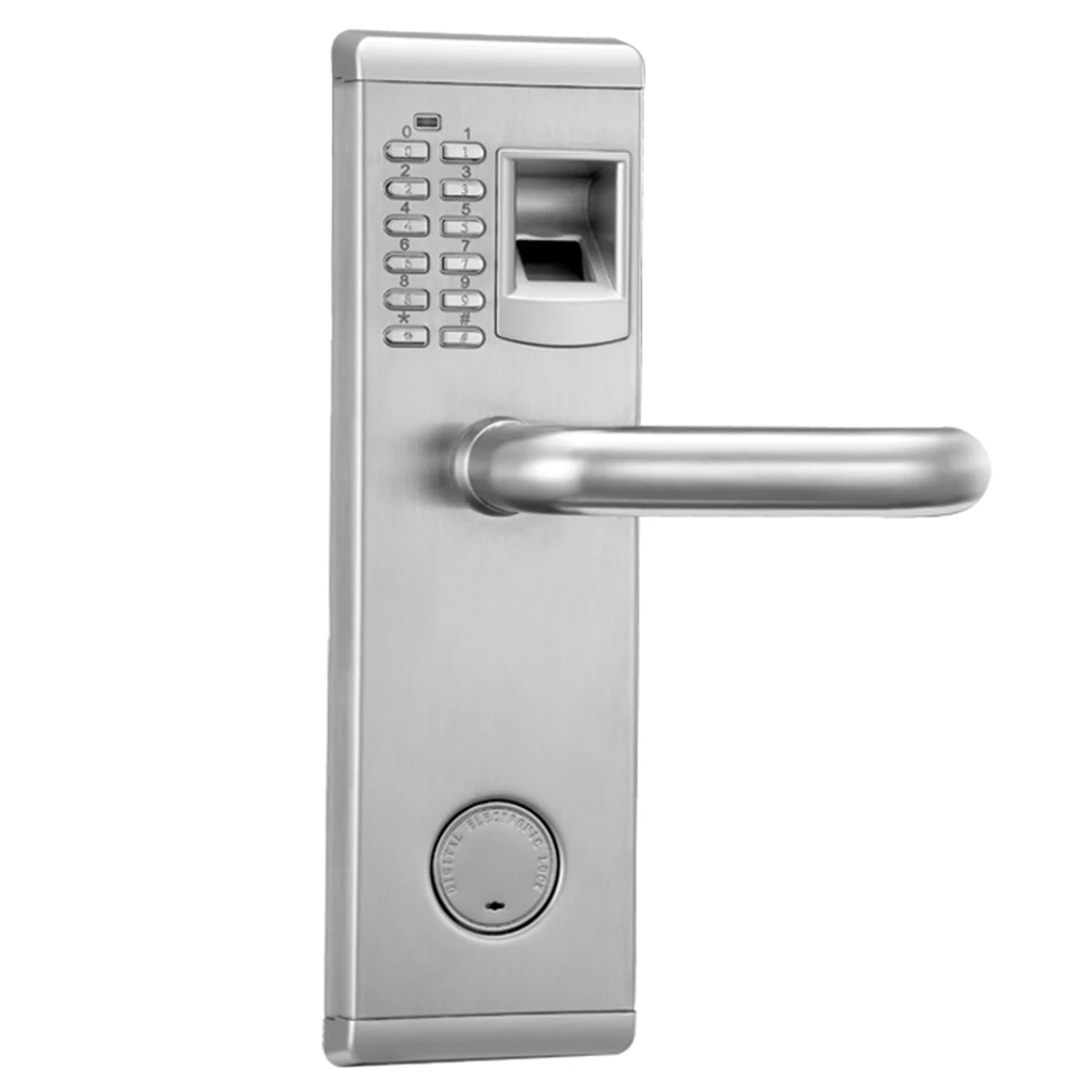 3 In 1 Fingerprint and Keyboard Keyless Smart Lever Door Lock Electric Door Lock Fingerprint Code Unlock for Home Office Use
