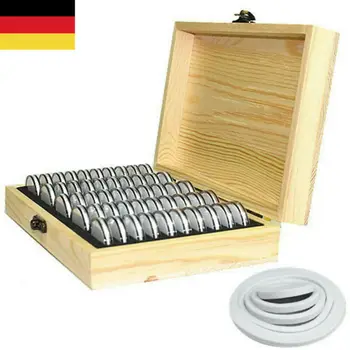 

Wooden Display Holder 50Pcs Coin Storage Box Commemorative Collection Case