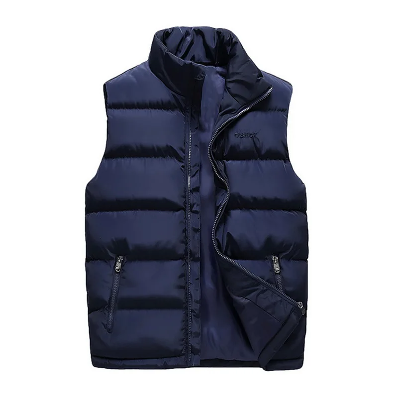 Жилет размера плюс 6XL, мужской зимний теплый Chalecos Para Hombre, Повседневная парка на молнии без рукавов, волнистый жилет Homme, Короткий Мужской жилет, куртка