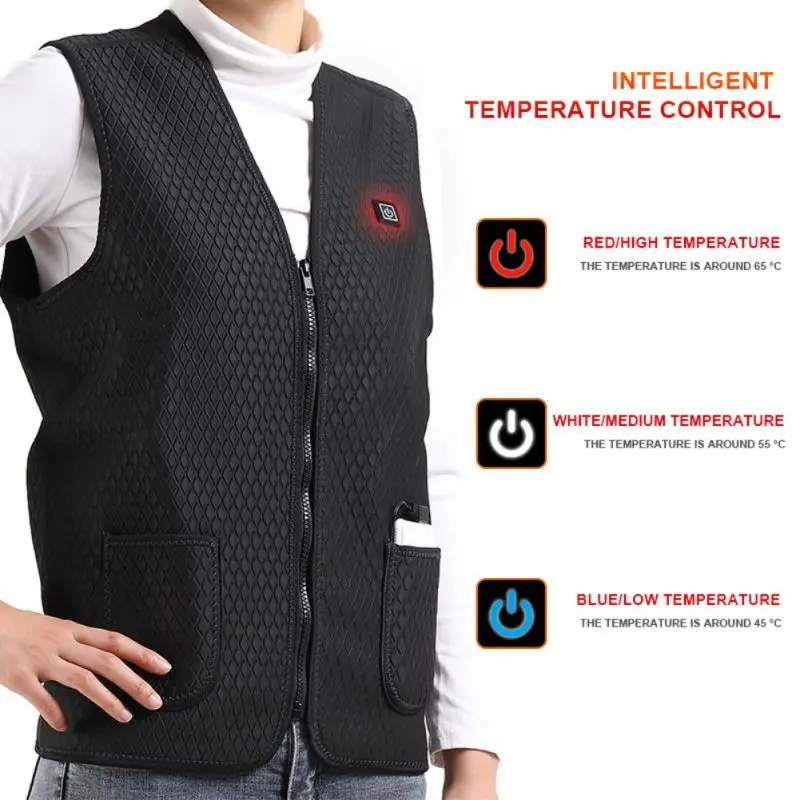 Унисекс Открытый USB infrarwood verwaring жилет Jas зима Flexibele Elektrische Thermische Kleding жилет для спорта