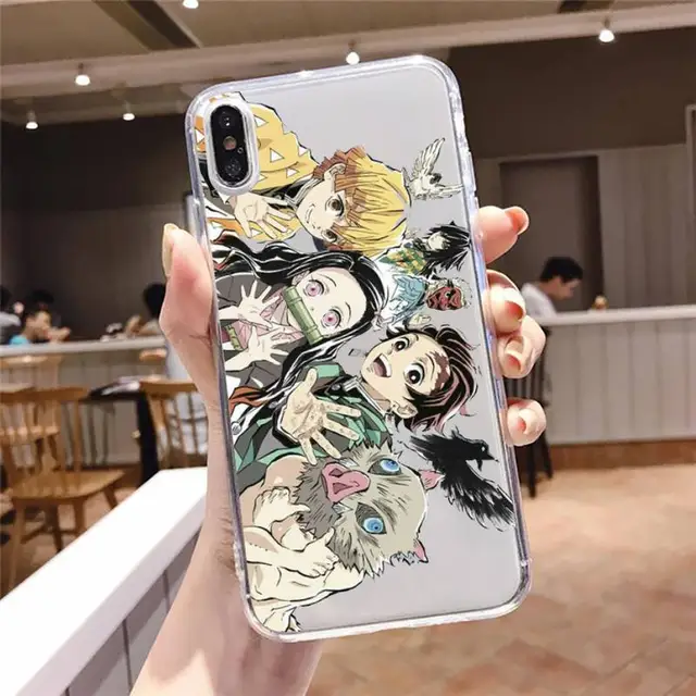 Kamado Nezuko Kimetsu No Yaiba Demon Slayer Phone Case Transparent For iphone se 6 6s 7 8 11 12 13 plus mini x xs xr pro max a3