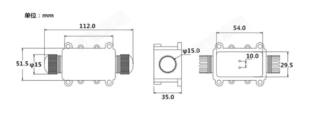 IP68 2-полосная Водонепроницаемый распределительная коробка Пластик наружный кабель Водонепроницаемый распределительная коробка G711 коробка для распределиления электричества черный/белый