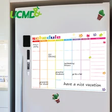 Магнитная доска календарь наклейка памятка доска для сообщений магнит на холодильник ежемесячный недельный планировщик Таблица График обучения делать список