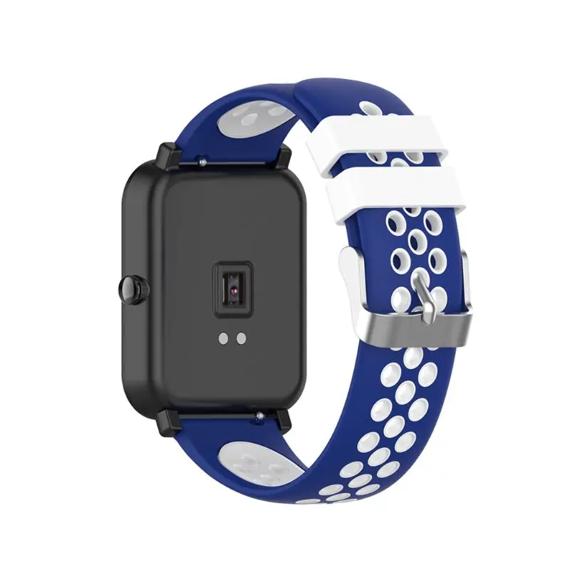 Двухцветные Мягкие силиконовые часы ремешок Браслет замена для Xiaomi Huami Amazfit Bip BIT PACE Lite Молодежные Смарт-часы