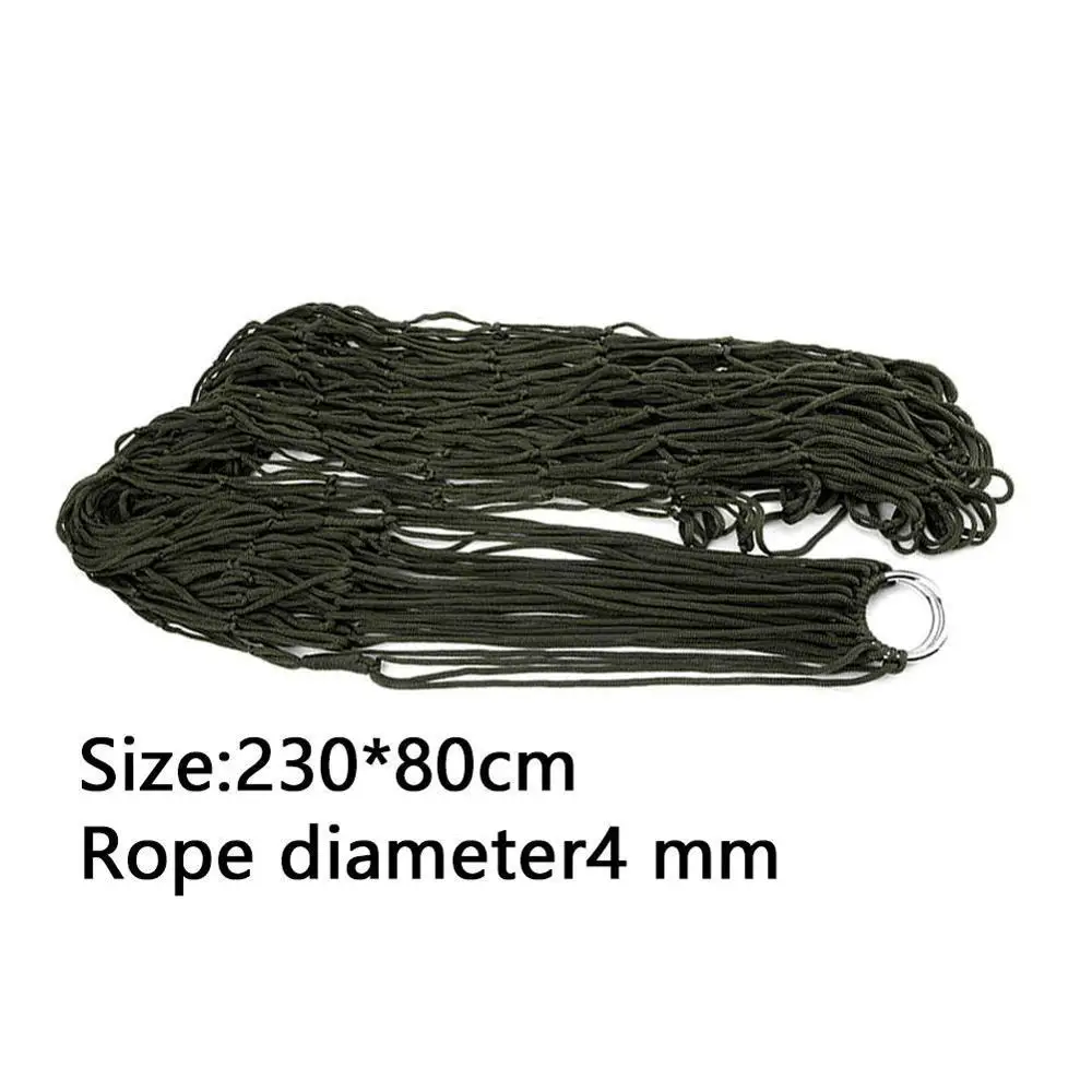 

Portable Nylon Mesh Hammock Sleeping Bed For Red Green Blue Travel Outdoor Camping Hanging Patio Swing Chair Swing Furniture