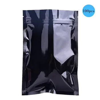 

100pcs/bag aluminum foil food ziplock storage bag Food grade material widened concave convex groove Design