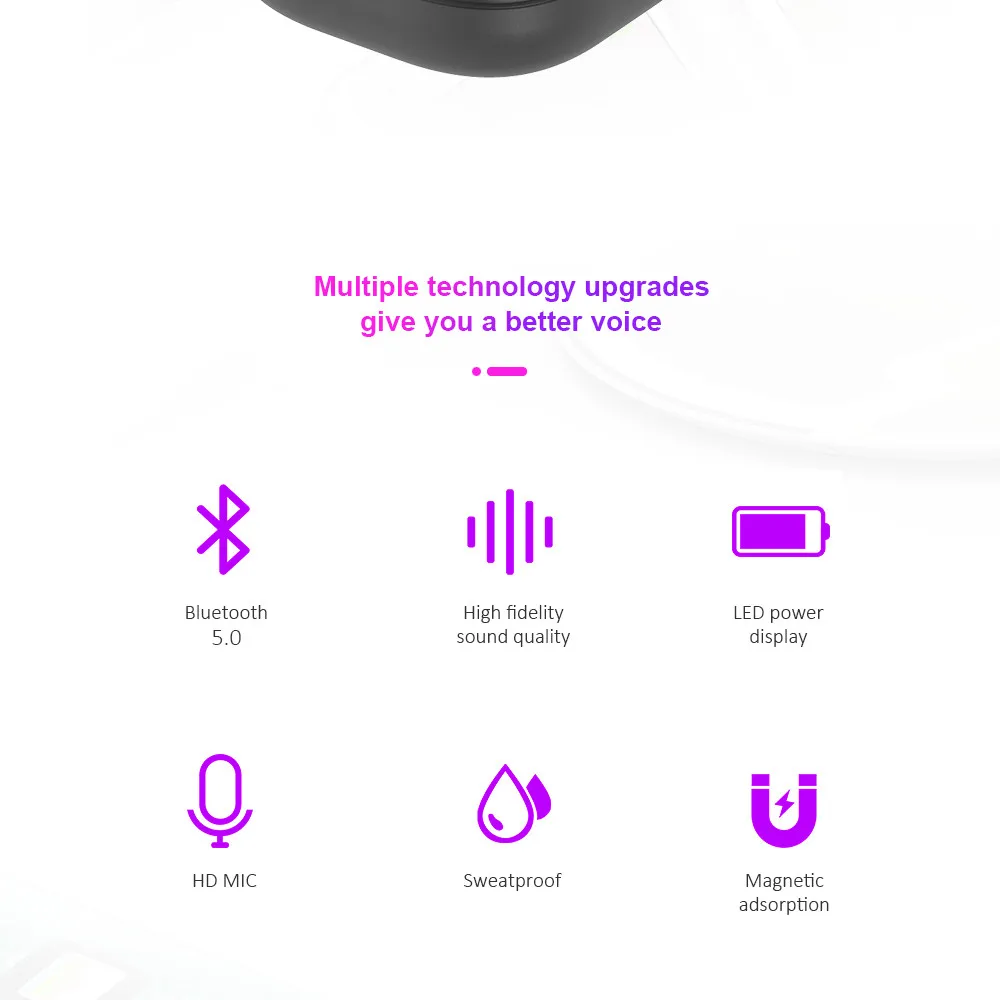 CBAOOO TWS Bluetooth гарнитура наушники беспроводные наушники стерео Бег Спорт бас с микрофоном для iPhone Xiaomi huawei
