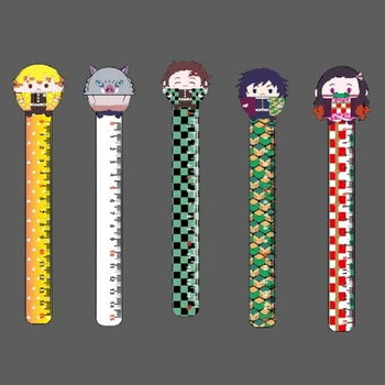 

Anime Demon Slayer: Kimetsu no Yaiba Kamado Tanjirou Cosplay Acrylic Ruler Measuring Scale Students Cartoon Measure Ruler Gift