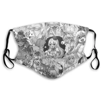 

Ahegao Anime Wallpaper Masks With filter Washable & Reusable Anti Dust Breathable Mask With Adjustable Ear Loops for Men & Women
