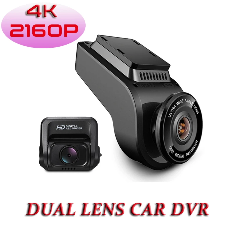 Видеорегистратор 4K IMX323 сенсор Ultra HD 2160P 60fps автомобильный двойной объектив DVR