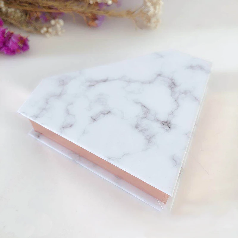 

Mangodot 10pcs Mink false eyelashes Marble packaging box custom logo mink lashes cases Marble diamond magnetic boxes