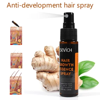 

30ml Hair Growth Spray Strengthen Cure Ginger Extract Natural Fast Herbal Essence Portable Care Regrow Thickening Loss Treatment