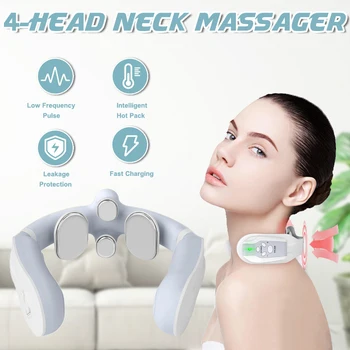 

Electric Neck Massager Pulse Back 4 Modes Power Control Far Infrared Heating Pain Relief Tool Health Care Relaxation Machine