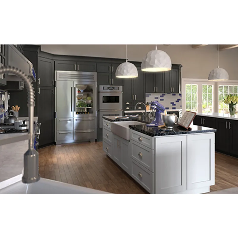 Usa Standards Rta Solid Wood White Shaker Kitchen Cabinets Modular