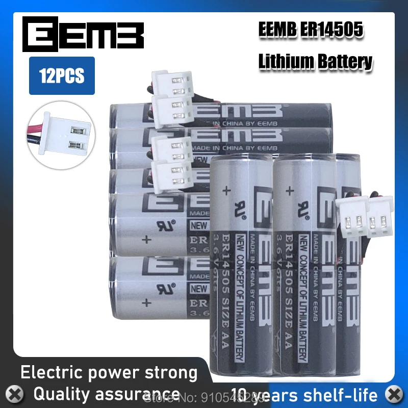 12 шт./лот EEMB ER14505 AA 3 6 В 2400 мАч литиевая батарея для патрулирования PLC инструмент с