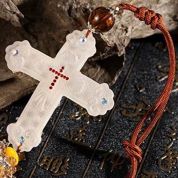 

Christian Cross Alloy Auto Interior Accessories Decoration Car Pendant Car Rearview Mirror Hanging Ornaments Car-styling