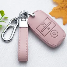 Capa de couro chave do carro caso chave escudo protetor capas para kia kx3 kx5 fcrte k5 k4 k3 k2 sportage acessórios interiores do carro