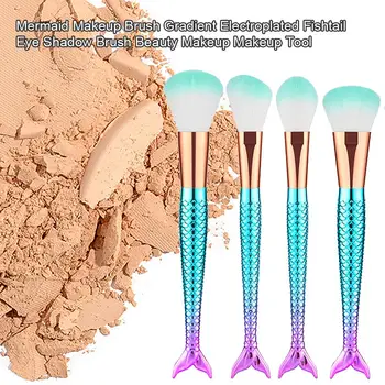 

1/10/11Pcs Makeup Brushes Gradient Color Mer-maid Eye shadow Blending Eyeliner Eyelash Eyebrow Powder Blush Brushes Makeup Tool