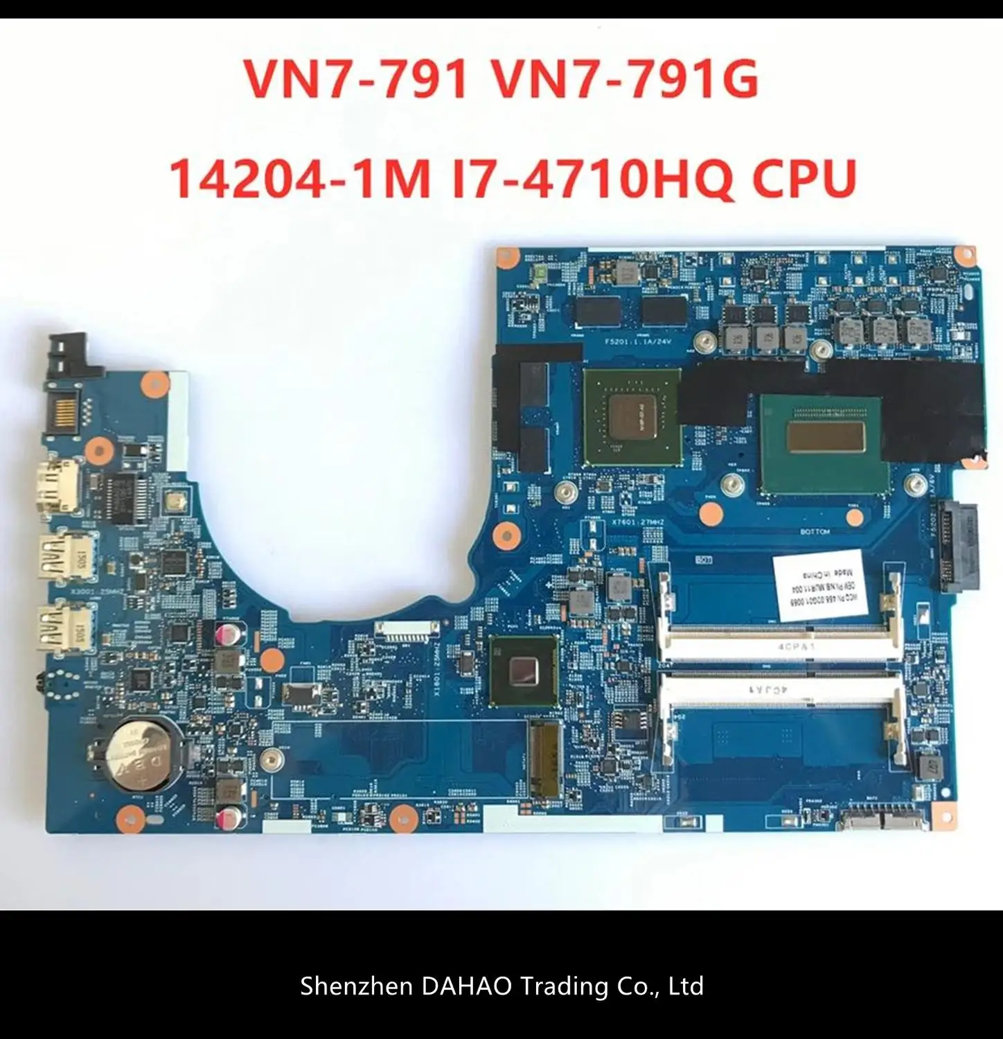 Оригинальный 14204 1M 448.02G13.001M материнская плата для ноутбука Acer Aspire VN7 791 791G i7 4710HQ