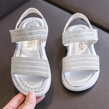 

New Summer girls sandals Children Kids Sandals Girls Rhinestone Princess Beach Sandal Casual Shoes