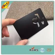 Печатная черная лазерная гравировка Пустое имя Визитная металлическая визитная карточка