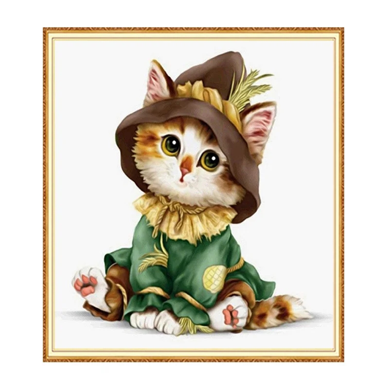 Алмазная 5D мозаика Meian Cat с квадратными стразами набор для алмазной 3D живописи