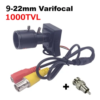 

Mini Camera 9-22mm Lens Manual Varifocal Lens 1000TVL Camera Adjustable Lens+RCA Adapter Car Overtaking